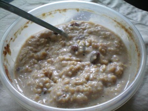 Standard oatmeal breakfast....ahhhhh